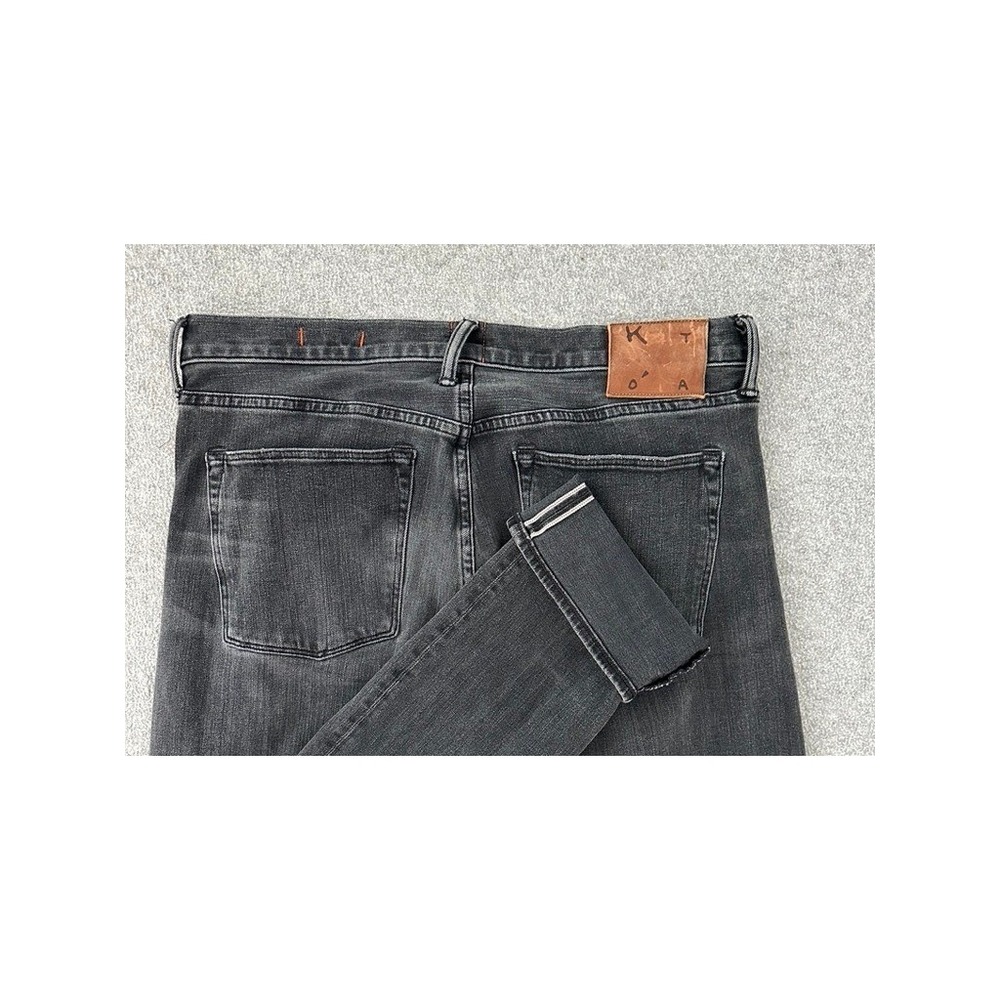 Hiroshi Kato Men 36 Slim Fit Selvedge Denim Jean Faded Black Made in USA The Pen